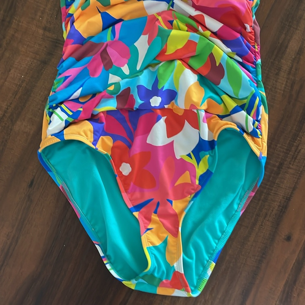 New Bleu by Rod Beattie Away We Go Floral-Print One-Piece Swimsuit - Picture 3 of 13
